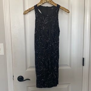 OnTwelfth Black Sequin Mini Dress